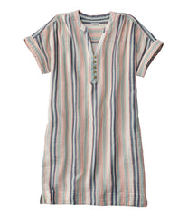 L.L.Bean Women's Cloud Gauze Short-Sleeve Shift Dress, Stripe CLOTHING