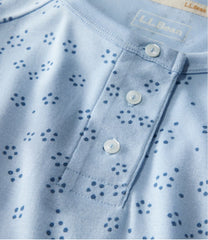 L.L.Bean Women's Restorative Sleepwear, Long-Sleeve Henley Print SALE|CLOTHING