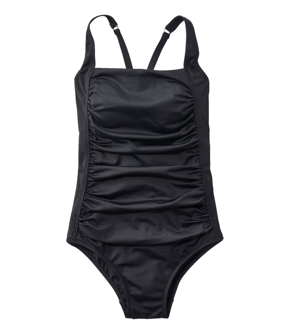 L.L.Bean Women's BeanSport Swimwear, Squareneck Tanksuit CLOTHING