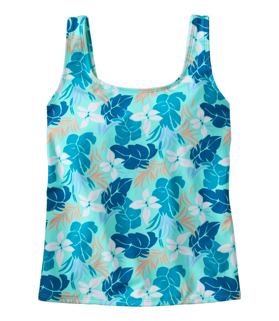L.L.Bean Women's BeanSport Swimwear, Scoopneck Tankini Top, Print CLOTHING|SALE
