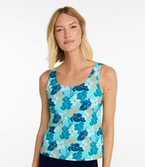 L.L.Bean Women's BeanSport Swimwear, Scoopneck Tankini Top, Print CLOTHING|SALE