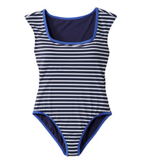 L.L.Bean Women's Coastal Essentials Swimwear, Squareneck Tanksuit Print CLOTHING