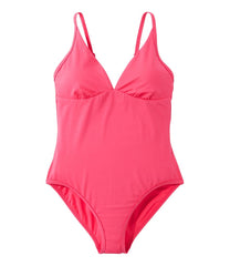 L.L.Bean Women's Coastal Essentials Swimwear, V-Neck Tanksuit CLOTHING