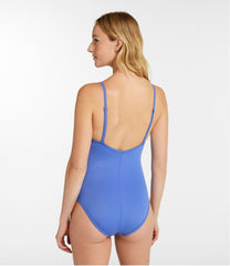 L.L.Bean Women's Coastal Essentials Swimwear, V-Neck Tanksuit CLOTHING