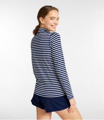 L.L.Bean Women's SunSmart® UPF 50+ Sun Shirt, Quarter-Zip Stripe CLOTHING