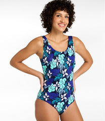 L.L.Bean Women's BeanSport Swimwear, Scoopneck Tanksuit Print CLOTHING