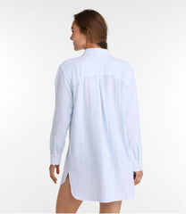 L.L.Bean Women's Cloud Gauze Cover-Up Shirt, Stripe CLOTHING|SALE