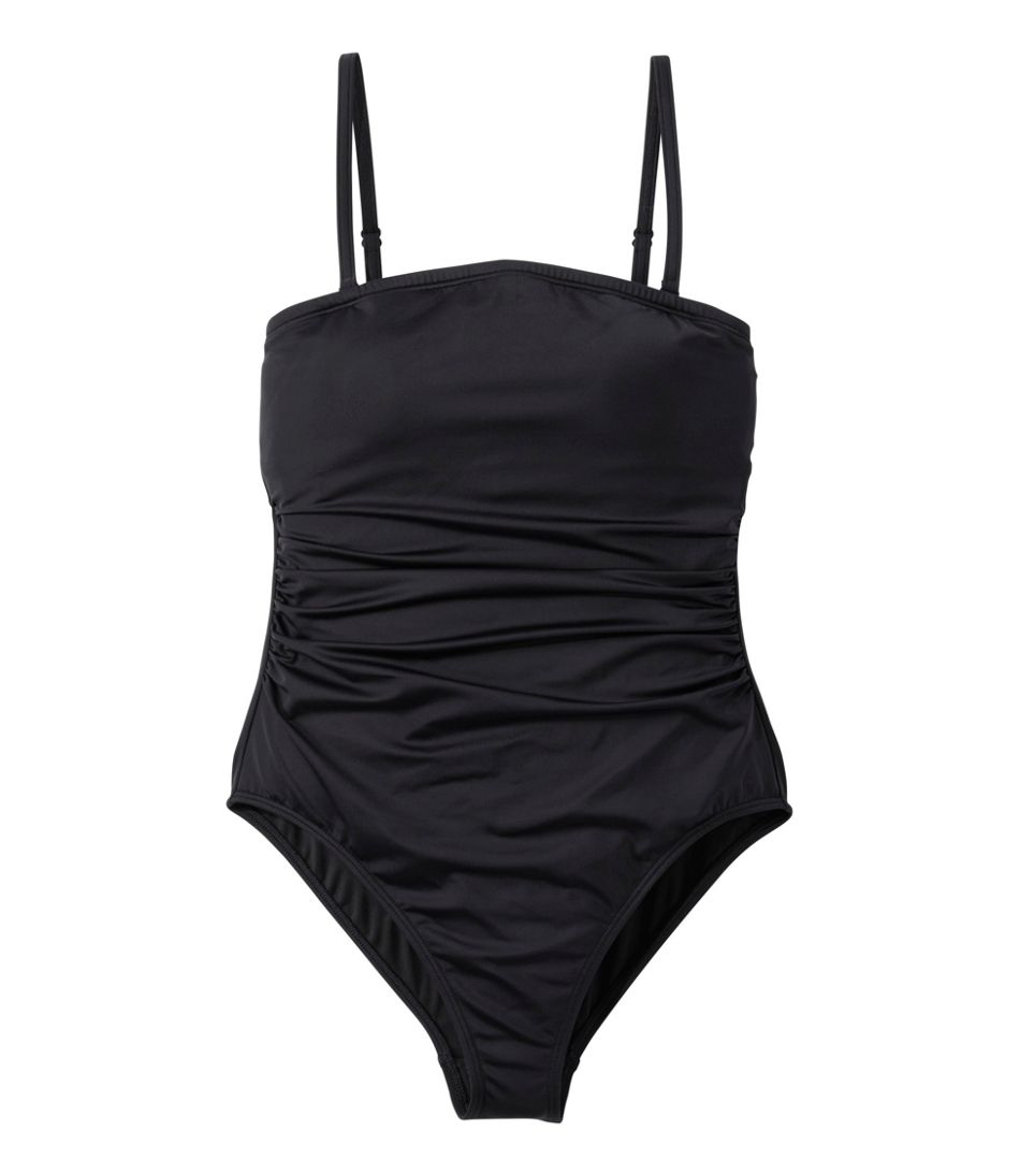 L.L.Bean Women's Coastal Essentials Swimwear, Bandeau Tanksuit CLOTHING