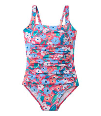 L.L.Bean Women's BeanSport Swimwear, Squareneck Tanksuit Print CLOTHING|SALE