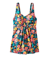 L.L.Bean Women's Shaping Swimwear, Soft-Drape Tankini Top Print CLOTHING|SALE