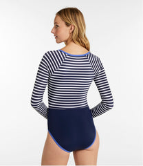 L.L.Bean Women's Coastal Essentials Swimwear, Long-Sleeve Tanksuit Print CLOTHING