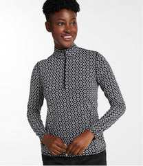 L.L.Bean Women's SunSmart® UPF 50+ Sun Shirt, Quarter-Zip Print CLOTHING|SALE
