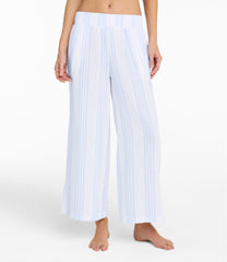 L.L.Bean Women's Cloud Gauze Wide-Leg Pants, Stripe CLOTHING