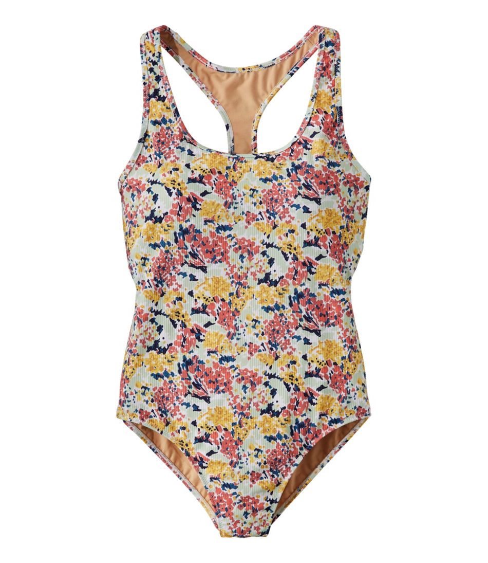 L.L.Bean Women's Sea Cove Swimwear, Tanksuit Print CLOTHING|SALE