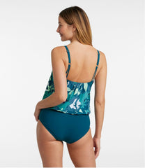 L.L.Bean Women's Shaping Swimwear, Blouson Tanksuit Print CLOTHING|SALE