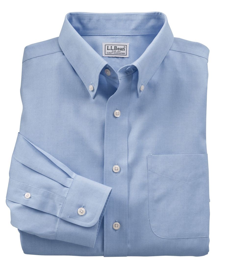L.L.Bean Men's Wrinkle-Free Pinpoint Oxford Cloth Shirt, Traditional Fit CLOTHING