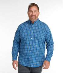 L.L.Bean Men's Wrinkle-Free Kennebunk Sport Shirt, Slightly Fitted Check CLOTHING