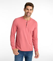 L.L.Bean Men's Comfort Stretch Performance® Pima Tee, Long-Sleeve Henley CLOTHING