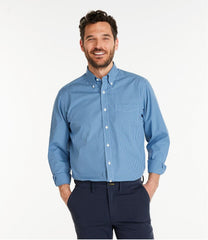L.L.Bean Men's Wrinkle-Free Pinpoint Oxford Cloth Shirt, Traditional Fit Tattersall CLOTHING|SALE