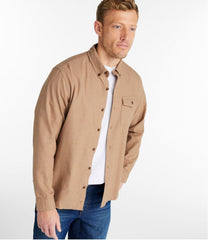 L.L.Bean Men's Brushed Jaspé Twill Shirt, Traditional Untucked Fit CLOTHING