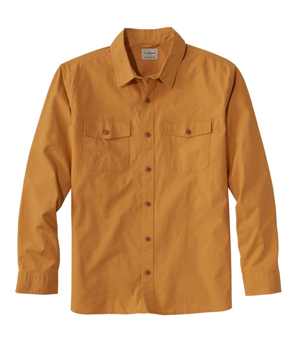 L.L.Bean Men's Riverton Ripstop Shirt, Long-Sleeve, Traditional Untucked Fit CLOTHING