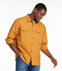 L.L.Bean Men's Riverton Ripstop Shirt, Long-Sleeve, Traditional Untucked Fit CLOTHING