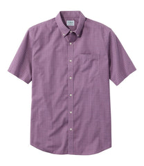 L.L.Bean Men's Wrinkle-Free Kennebunk Sport Shirt, Traditional Fit Short-Sleeve Check CLOTHING|SALE