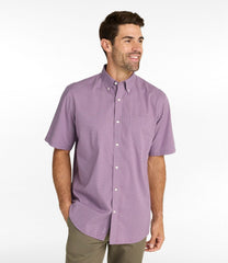 L.L.Bean Men's Wrinkle-Free Kennebunk Sport Shirt, Traditional Fit Short-Sleeve Check CLOTHING|SALE