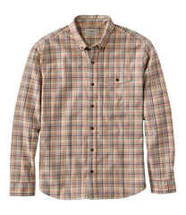 L.L.Bean Men's Brushed Jaspé Twill Shirt, Plaid, Traditional Untucked Fit CLOTHING|SALE