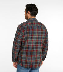 L.L.Bean Men's Sherpa-Lined Scotch Plaid Shirt, Slightly Fitted CLOTHING