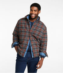 L.L.Bean Men's Sherpa-Lined Scotch Plaid Shirt, Slightly Fitted CLOTHING