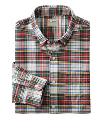L.L.Bean Men's Comfort Stretch® Oxford Shirt, Traditional Untucked Fit, Plaid CLOTHING|SALE