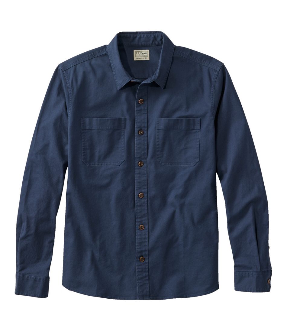 L.L.Bean Men's BeanFlex® Twill Shirt, Slightly Fitted Untucked Fit, Long-Sleeve CLOTHING|SALE
