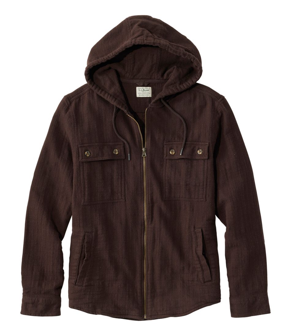 L.L.Bean Men's 1912 Field Flannel Shirt, Hooded, Slightly Fitted Untucked Fit CLOTHING|SALE