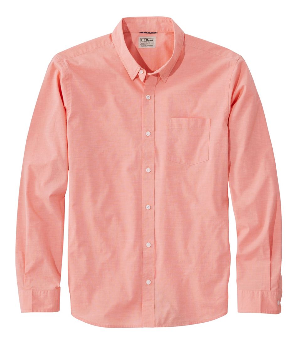 L.L.Bean Men's Comfort Stretch Performance® Shirt, Long-Sleeve, Slightly Fitted Untucked Fit CLOTHING|SALE