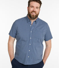 L.L.Bean Men's Comfort Stretch Performance® Shirt, Short-Sleeve, Slightly Fitted Untucked Fit, Plaid CLOTHING|SALE