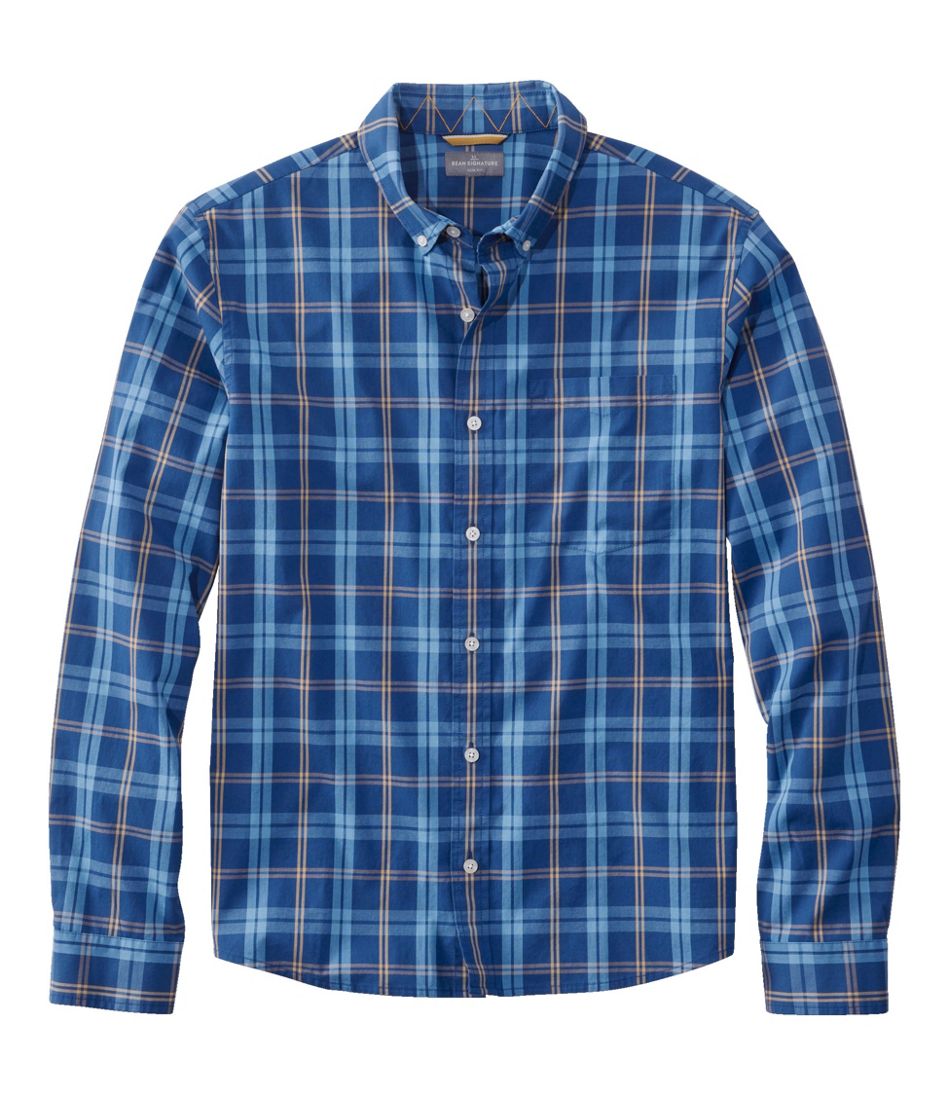 L.L.Bean Men's Signature Stretch Poplin Shirt, Long-Sleeve, Slim Fit CLOTHING|SALE