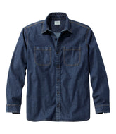 L.L.Bean Men's BeanFlex® Denim Shirt, Traditional Untucked Fit CLOTHING|SALE