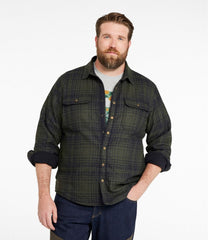 L.L.Bean Men's Maine Guide Lightweight Lined Wool Field Shirt, Plaid CLOTHING|OUTDOOR EQUIPMENT