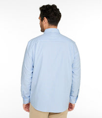 L.L.Bean Men's Comfort Stretch Oxford Shirt, Traditional Untucked Fit, Stripe CLOTHING