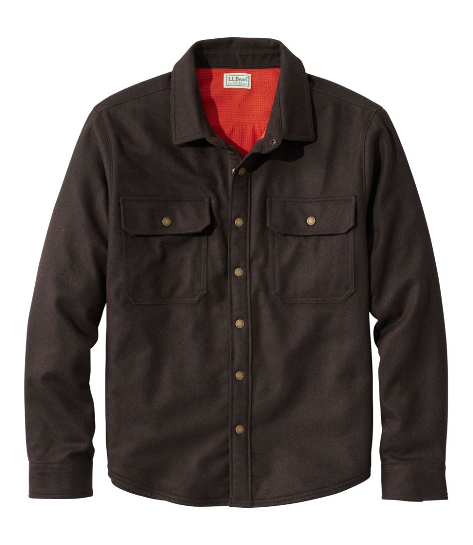 L.L.Bean Men's Maine Guide Lightweight Lined Wool Field Shirt CLOTHING|OUTDOOR EQUIPMENT