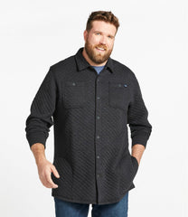 L.L.Bean Men's Quilted Sweatshirts, Snap Overshirt CLOTHING|SALE