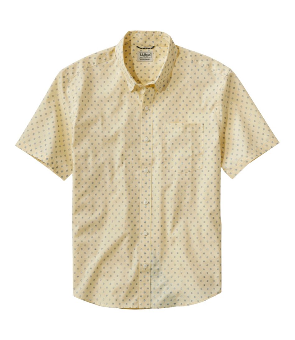 L.L.Bean Men's Comfort Stretch Performance® Shirt, Short-Sleeve, Slightly Fitted Untucked Fit, Print CLOTHING|SALE