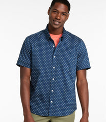 L.L.Bean Men's Comfort Stretch Performance® Shirt, Short-Sleeve, Slightly Fitted Untucked Fit, Print CLOTHING|SALE