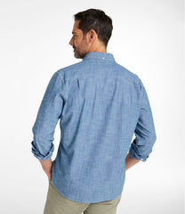 L.L.Bean Men's Comfort Stretch® Chambray Shirt, Long-Sleeve, Slightly Fitted Untucked Fit CLOTHING|SALE
