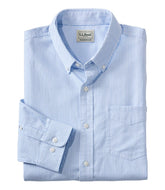 L.L.Bean Men's Comfort Stretch Oxford Shirt, Slightly Fitted Untucked Fit, Stripe CLOTHING