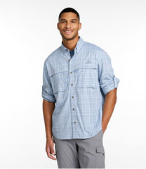 L.L.Bean Men's Tropicwear Shirt, Plaid Long-Sleeve CLOTHING|OUTDOOR EQUIPMENT