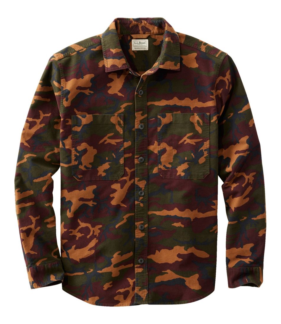 L.L.Bean Men's Bean's Moleskin Shirt, Slightly Fitted Untucked Fit, Print CLOTHING|SALE