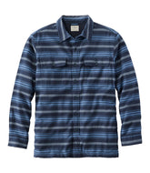 L.L.Bean Men's Fleece-Lined Flannel Shirt, Traditional Fit, Stripe CLOTHING