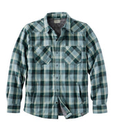 L.L.Bean Men's Katahdin Performance Flannel Shirt-Jacket, Hi-Pile Fleece-Lined Plaid CLOTHING|SALE